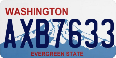 WA license plate AXB7633
