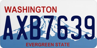 WA license plate AXB7639