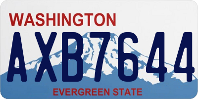 WA license plate AXB7644