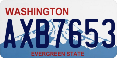WA license plate AXB7653