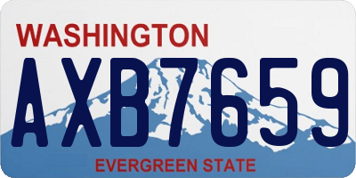 WA license plate AXB7659