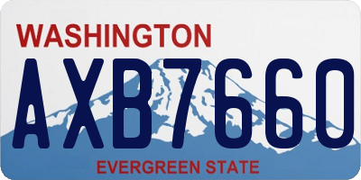 WA license plate AXB7660