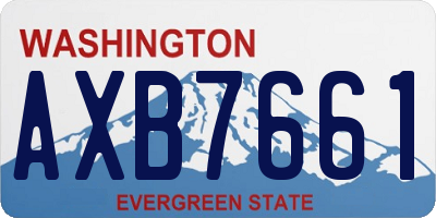 WA license plate AXB7661