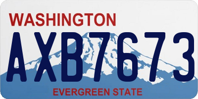 WA license plate AXB7673