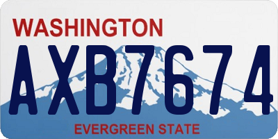 WA license plate AXB7674