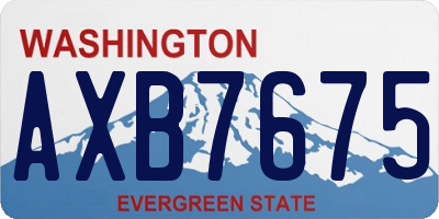 WA license plate AXB7675