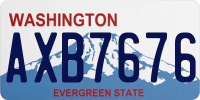 WA license plate AXB7676