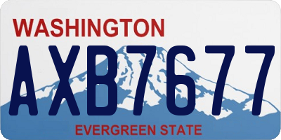WA license plate AXB7677