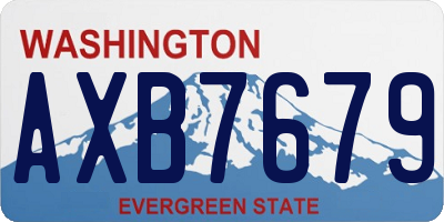 WA license plate AXB7679