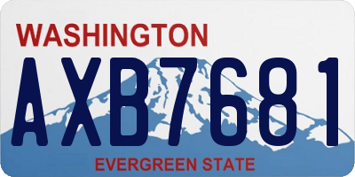 WA license plate AXB7681