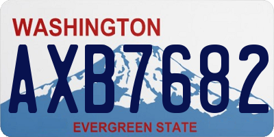 WA license plate AXB7682