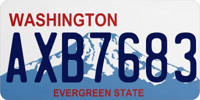 WA license plate AXB7683