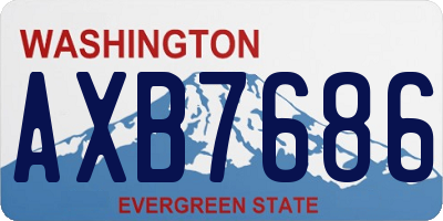 WA license plate AXB7686