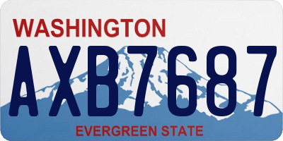 WA license plate AXB7687