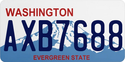WA license plate AXB7688