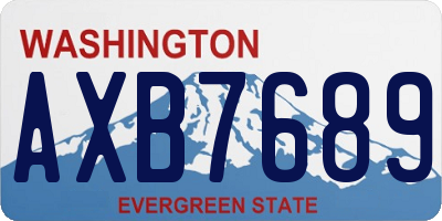 WA license plate AXB7689