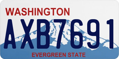 WA license plate AXB7691