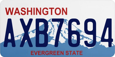 WA license plate AXB7694