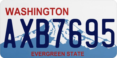 WA license plate AXB7695