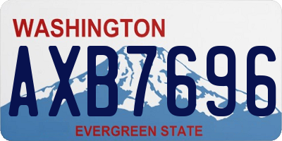 WA license plate AXB7696