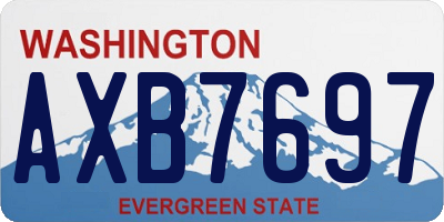 WA license plate AXB7697