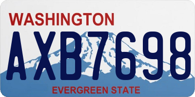 WA license plate AXB7698