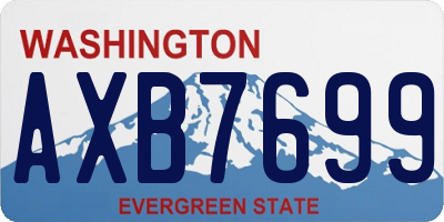 WA license plate AXB7699