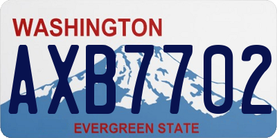 WA license plate AXB7702