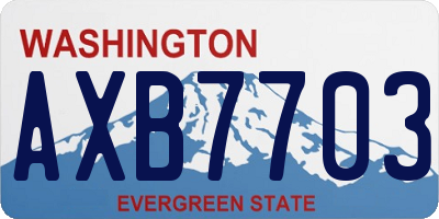 WA license plate AXB7703