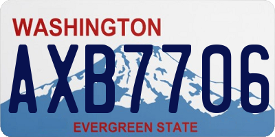 WA license plate AXB7706
