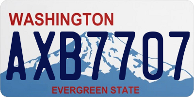 WA license plate AXB7707
