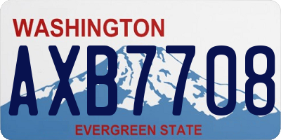 WA license plate AXB7708