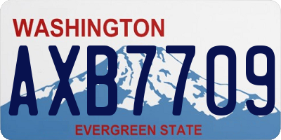 WA license plate AXB7709