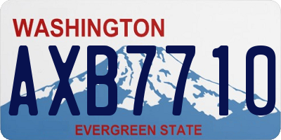WA license plate AXB7710