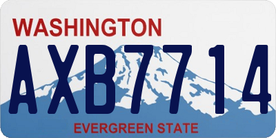 WA license plate AXB7714