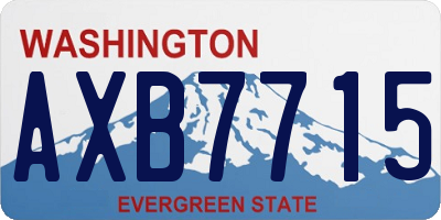 WA license plate AXB7715