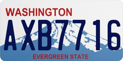 WA license plate AXB7716