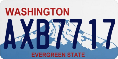 WA license plate AXB7717