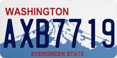 WA license plate AXB7719