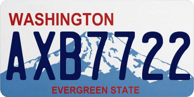 WA license plate AXB7722