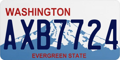 WA license plate AXB7724
