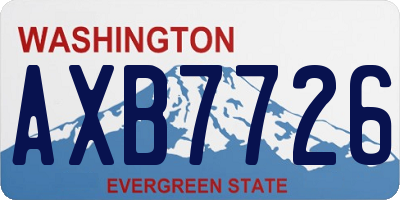 WA license plate AXB7726
