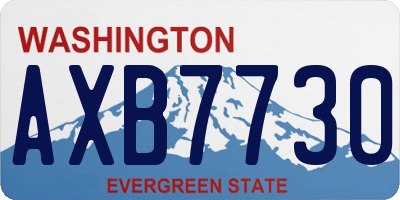 WA license plate AXB7730