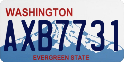WA license plate AXB7731