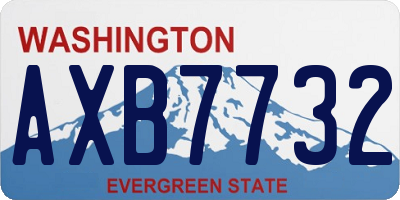 WA license plate AXB7732