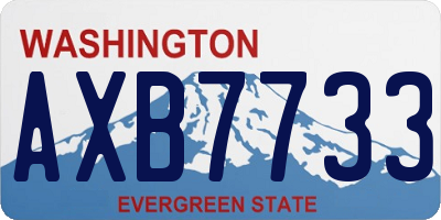 WA license plate AXB7733