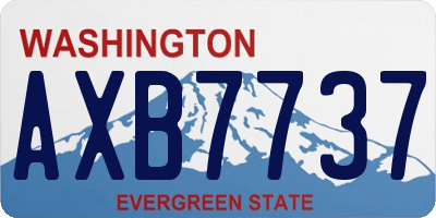 WA license plate AXB7737