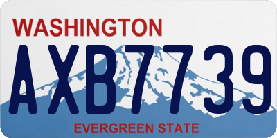 WA license plate AXB7739