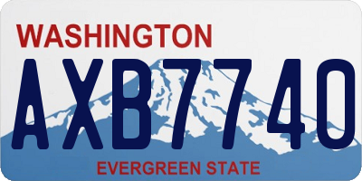 WA license plate AXB7740