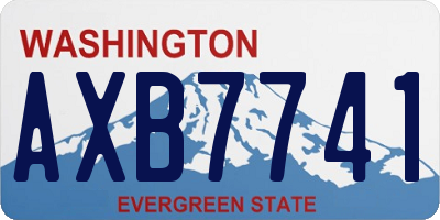 WA license plate AXB7741